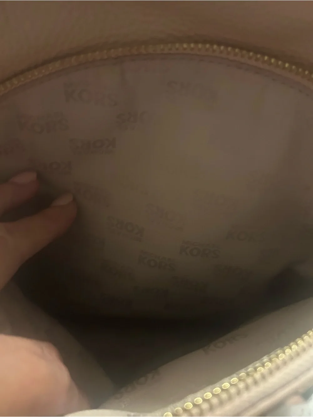 MICHAEL KORS Tan Leather Studded Mini Backpack